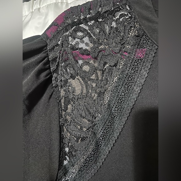 Torrid Black Blouse with Lace Size 3 - Picture 5 of 8